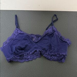 Lace Trim Purple Bralette